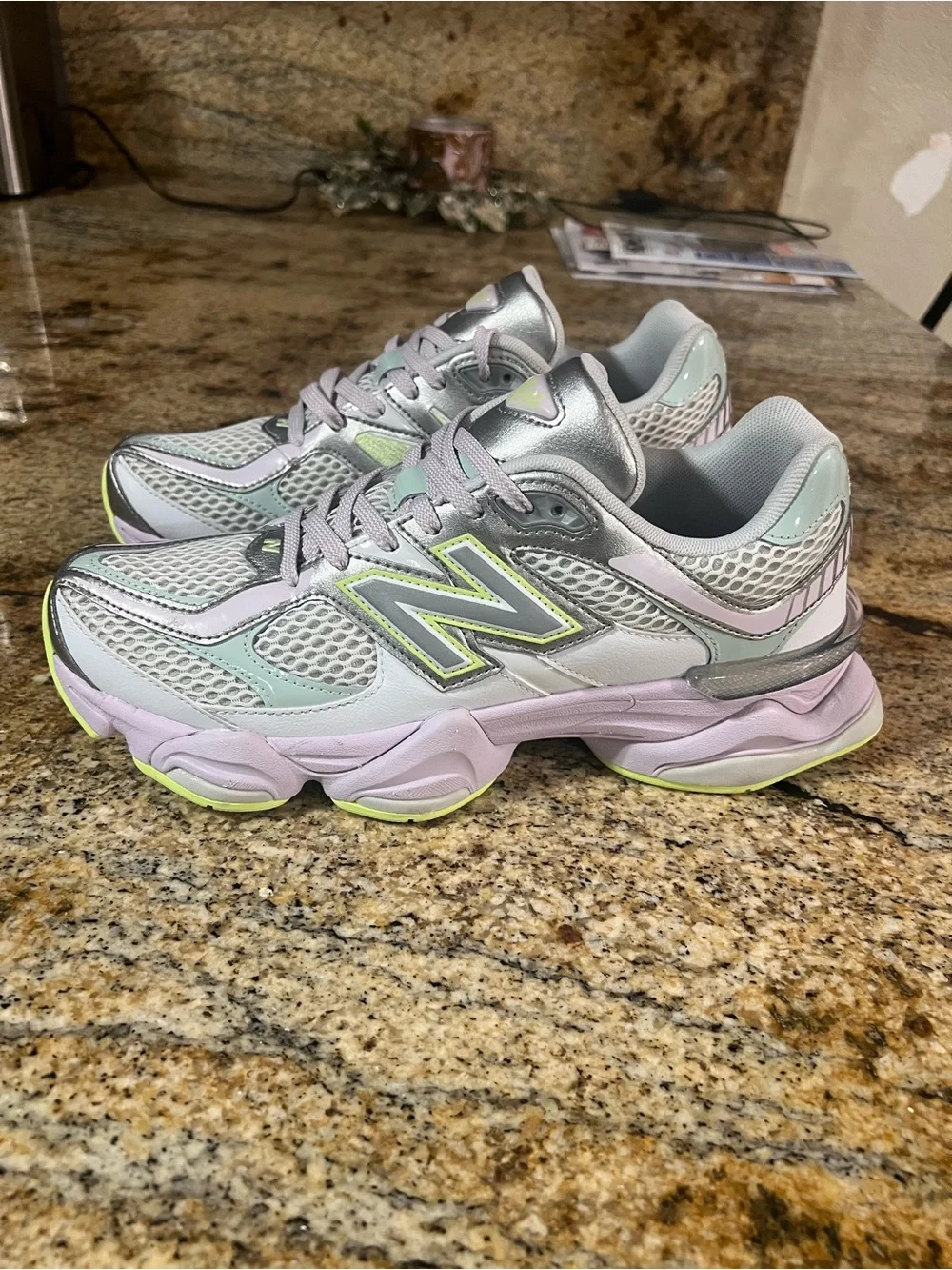 New Balance Women's Pastel Mesh Sneakers - Gray, Mint & Lavender Unisex